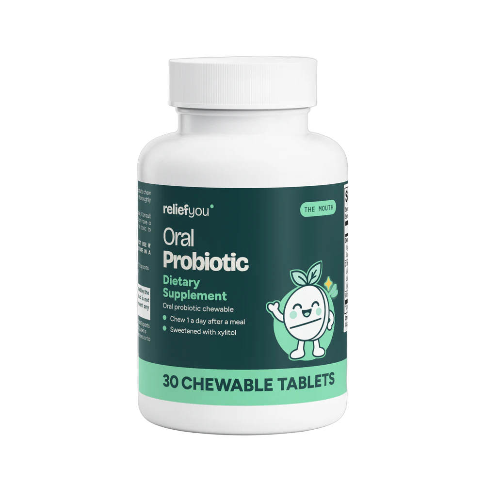 A bottle of Oral Probiotic chewables